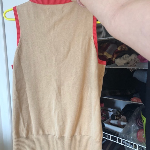 vintage colour block sweater vest - Picture 2 of 2